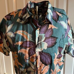 Bonobos blue/teal Hawaiian shirt. Men’s size medium.